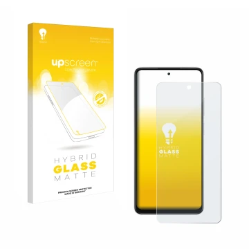 Vorderseite einer Produktverpackung mit dem Markenlogo upscreen. Daneben ist das Gerät Oppo A5x mit dem zugehörigen Displaysch