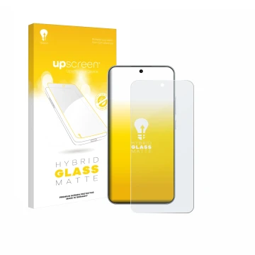 Vorderseite einer Produktverpackung mit dem Markenlogo upscreen. Daneben ist das Gerät Oppo A6 Pro 4G mit dem zugehörigen Disp