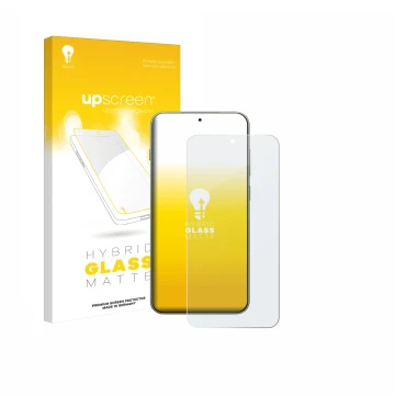 Vorderseite einer Produktverpackung mit dem Markenlogo upscreen. Daneben ist das Gerät OnePlus 13T mit dem zugehörigen Display