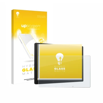 Vorderseite einer Produktverpackung mit dem Markenlogo upscreen. Daneben ist das Gerät Atoto X10 10