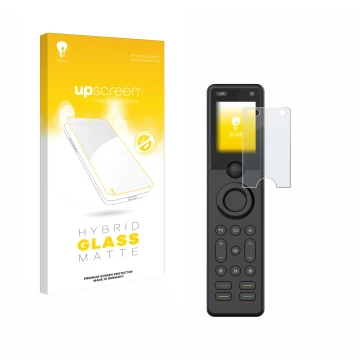 Vorderseite einer Produktverpackung mit dem Markenlogo upscreen. Daneben ist das Gerät Sofabaton X1S mit dem zugehörigen Displ