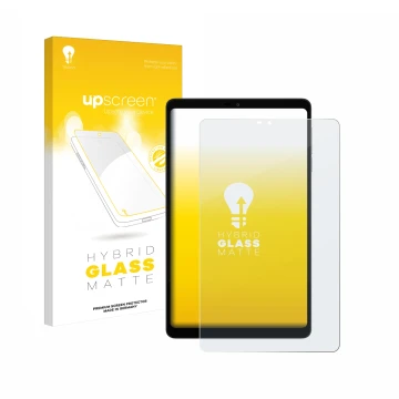 Vorderseite einer Produktverpackung mit dem Markenlogo upscreen. Daneben ist das Gerät Alldocube iPlay 60 mini mit dem zugehör