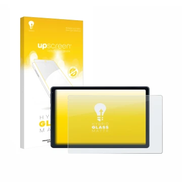 Vorderseite einer Produktverpackung mit dem Markenlogo upscreen. Daneben ist das Gerät MUISOO MUIC10702 10.1