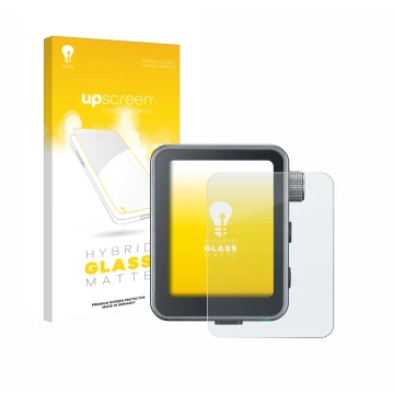 Vorderseite einer Produktverpackung mit dem Markenlogo upscreen. Daneben ist das Gerät Godox X3 Pro mit dem zugehörigen Displa