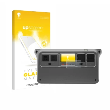 Vorderseite einer Produktverpackung mit dem Markenlogo upscreen. Daneben ist das Gerät DJI Power 1000 V2 mit dem zugehörigen D