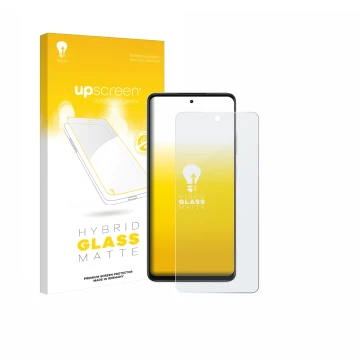 Vorderseite einer Produktverpackung mit dem Markenlogo upscreen. Daneben ist das Gerät Oppo A5x 4G mit dem zugehörigen Display