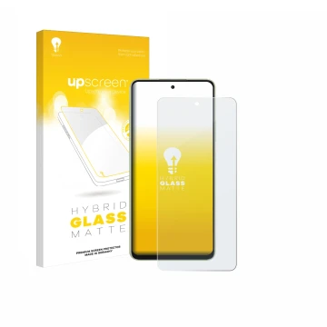 Vorderseite einer Produktverpackung mit dem Markenlogo upscreen. Daneben ist das Gerät Oppo A5 Energy mit dem zugehörigen Disp