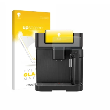 Vorderseite einer Produktverpackung mit dem Markenlogo upscreen. Daneben ist das Gerät Grundig KVA 7230 mit dem zugehörigen Di