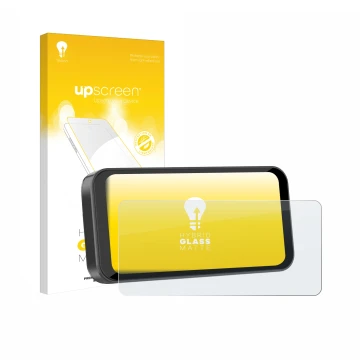 Vorderseite einer Produktverpackung mit dem Markenlogo upscreen. Daneben ist das Gerät Carpuride W603B 6.3