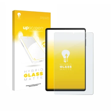 Vorderseite einer Produktverpackung mit dem Markenlogo upscreen. Daneben ist das Gerät Xiaomi Black Shark Gaming Tablet mit de