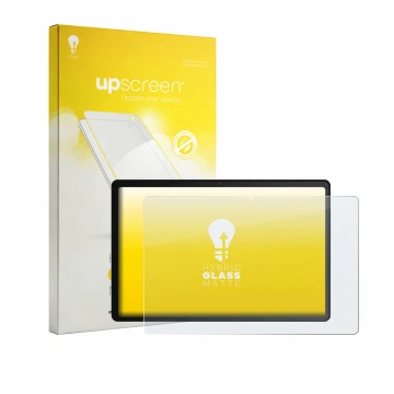 Vorderseite einer Produktverpackung mit dem Markenlogo upscreen. Daneben ist das Gerät Whitedeer WHTG1301 10.1