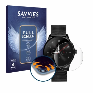 Vorderseite einer Produktverpackung mit dem Markenlogo Savvies. Daneben ist das Gerät KKmoon K88H mit dem zugehörigen Displays