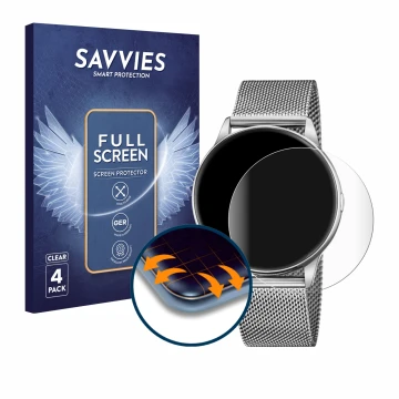 Vorderseite einer Produktverpackung mit dem Markenlogo Savvies. Daneben ist das Gerät Lotus Smartime 50000/1 mit dem zugehörig