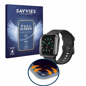 Vorderseite einer Produktverpackung mit dem Markenlogo Savvies. Daneben ist das Gerät Aiorx 205S mit dem zugehörigen Displaysc