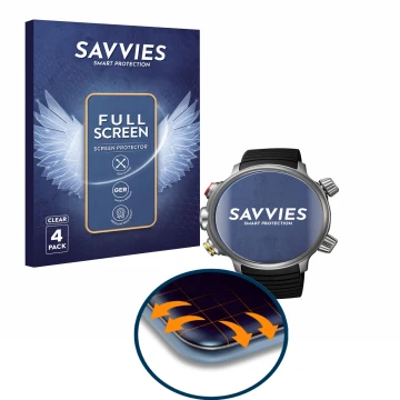 Vorderseite einer Produktverpackung mit dem Markenlogo Savvies. Daneben ist das Gerät Citizen Promaster Land BN4021-02E mit de