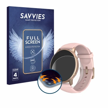 Vorderseite einer Produktverpackung mit dem Markenlogo Savvies. Daneben ist das Gerät TUYOMA LW36 1.3