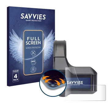 Vorderseite einer Produktverpackung mit dem Markenlogo Savvies. Daneben ist das Gerät Shimano Steps SC-E7000 mit dem zugehörig