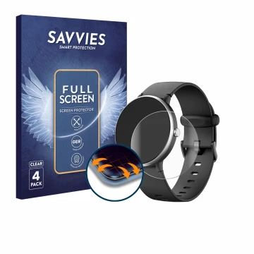 Vorderseite einer Produktverpackung mit dem Markenlogo Savvies. Daneben ist das Gerät DIGEEHOT H39r mit dem zugehörigen Displa