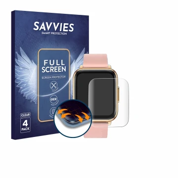Vorderseite einer Produktverpackung mit dem Markenlogo Savvies. Daneben ist das Gerät FMK IP68 1.7