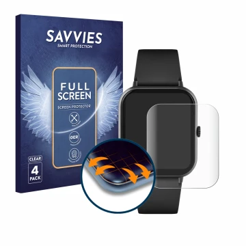Vorderseite einer Produktverpackung mit dem Markenlogo Savvies. Daneben ist das Gerät Reflex Active Series 23 mit dem zugehöri