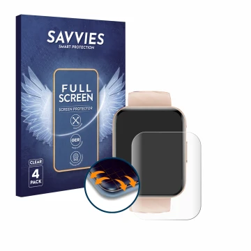 Vorderseite einer Produktverpackung mit dem Markenlogo Savvies. Daneben ist das Gerät RUIMEN H1 mit dem zugehörigen Displaysch