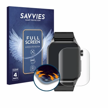 Vorderseite einer Produktverpackung mit dem Markenlogo Savvies. Daneben ist das Gerät Knauermann Pro 3 2024 (rechteckig) mit d