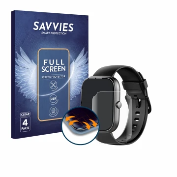 Vorderseite einer Produktverpackung mit dem Markenlogo Savvies. Daneben ist das Gerät Uaue T60 1.91
