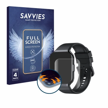 Vorderseite einer Produktverpackung mit dem Markenlogo Savvies. Daneben ist das Gerät CASCHO P98 1.96