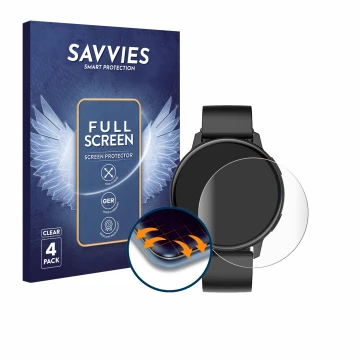 Vorderseite einer Produktverpackung mit dem Markenlogo Savvies. Daneben ist das Gerät SPC Smartee Duo Classic 1.43