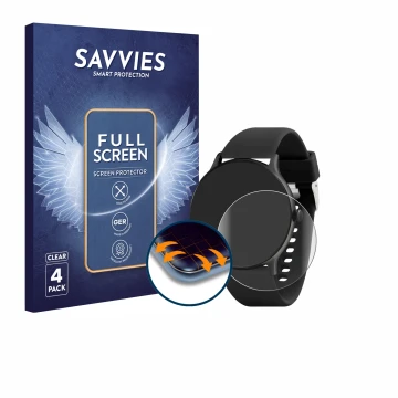 Vorderseite einer Produktverpackung mit dem Markenlogo Savvies. Daneben ist das Gerät Reflex Active Series 22 mit dem zugehöri