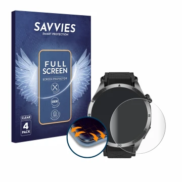 Vorderseite einer Produktverpackung mit dem Markenlogo Savvies. Daneben ist das Gerät Knauermann Pro 3 Fan Edition 2025 (rund)