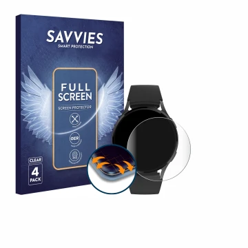 Vorderseite einer Produktverpackung mit dem Markenlogo Savvies. Daneben ist das Gerät Levowatch EDGY mit dem zugehörigen Displ