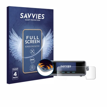 Vorderseite einer Produktverpackung mit dem Markenlogo Savvies. Daneben ist das Gerät Anker Prime 250 W GaNPrime mit dem zugeh