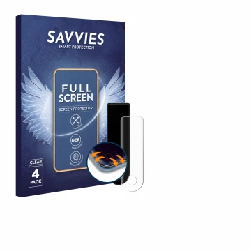 Vorderseite einer Produktverpackung mit dem Markenlogo Savvies. Daneben ist das Gerät Xiaomi Electric Scooter 5 Max mit dem zu