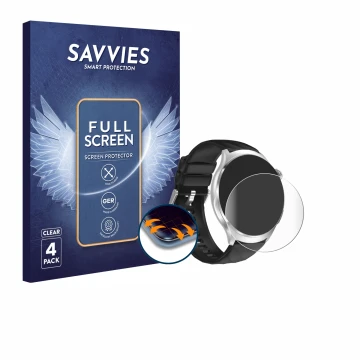 Vorderseite einer Produktverpackung mit dem Markenlogo Savvies. Daneben ist das Gerät Knauermann Pro 4 2026 mit dem zugehörige