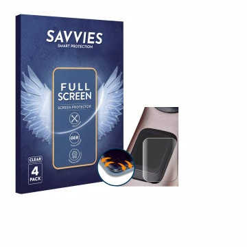 Vorderseite einer Produktverpackung mit dem Markenlogo Savvies. Daneben ist das Gerät Specialized Turbo Levo 4 mit dem zugehör