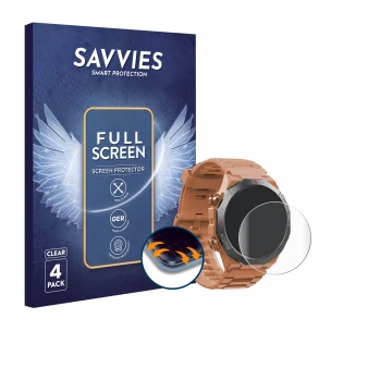 Vorderseite einer Produktverpackung mit dem Markenlogo Savvies. Daneben ist das Gerät Qecnato S10 1.39