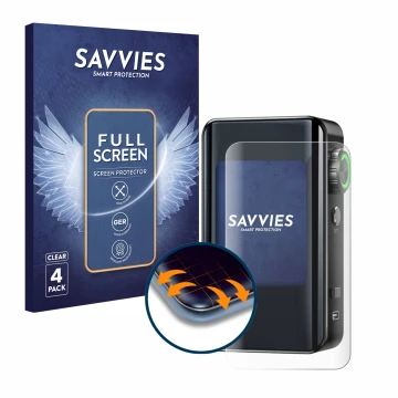Vorderseite einer Produktverpackung mit dem Markenlogo Savvies. Daneben ist das Gerät Lost Vape Centaurus Bt200 mit dem zugehö