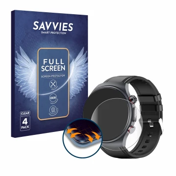 Vorderseite einer Produktverpackung mit dem Markenlogo Savvies. Daneben ist das Gerät Kardena Care Pro 5 Klassisch mit dem zug