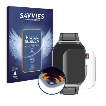 Vorderseite einer Produktverpackung mit dem Markenlogo Savvies. Daneben ist das Gerät Kardena Care Pro 5 Modern mit dem zugehö