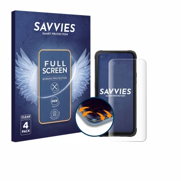 Vorderseite einer Produktverpackung mit dem Markenlogo Savvies. Daneben ist das Gerät Hammer Blade V 5G mit dem zugehörigen Di