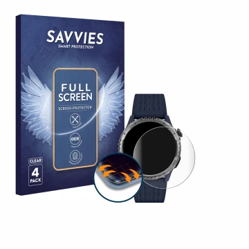 Vorderseite einer Produktverpackung mit dem Markenlogo Savvies. Daneben ist das Gerät Reflex Active Sea Venture 400 R mit dem 
