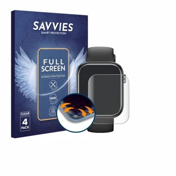 Vorderseite einer Produktverpackung mit dem Markenlogo Savvies. Daneben ist das Gerät RLQA G104 1.83