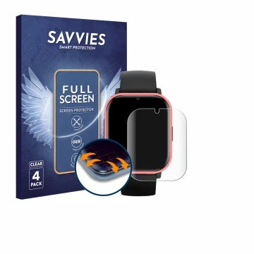 Vorderseite einer Produktverpackung mit dem Markenlogo Savvies. Daneben ist das Gerät PAJ GPS Tracker Kids mit dem zugehörigen