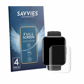 Vorderseite einer Produktverpackung mit dem Markenlogo Savvies. Daneben ist das Gerät Dakofied D1B mit dem zugehörigen Display