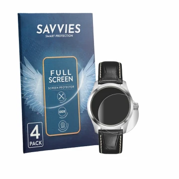 Vorderseite einer Produktverpackung mit dem Markenlogo Savvies. Daneben ist das Gerät Hamilton Khaki Field Murph H70405140 mit