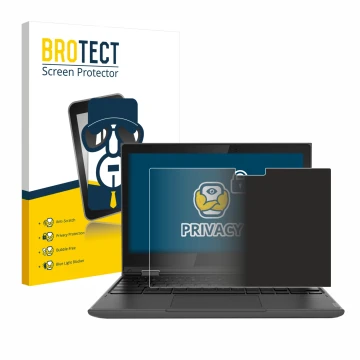 Vorderseite einer Produktverpackung mit dem Markenlogo BROTECT. Daneben ist das Gerät Lenovo 300e (2. Gen.) mit dem zugehörige