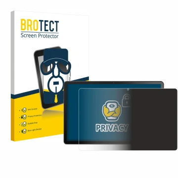 Vorderseite einer Produktverpackung mit dem Markenlogo BROTECT. Daneben ist das Gerät Lenovo Tab M10 Plus (3. Gen.) mit dem zu