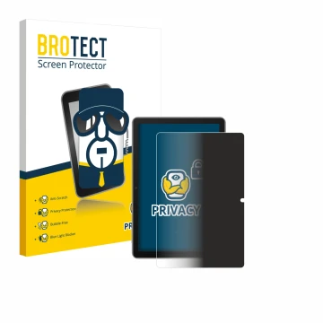 Vorderseite einer Produktverpackung mit dem Markenlogo BROTECT. Daneben ist das Gerät Blackview Tab 70 mit dem zugehörigen Dis