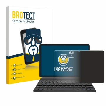 Vorderseite einer Produktverpackung mit dem Markenlogo BROTECT. Daneben ist das Gerät BESTTAB A20 mit dem zugehörigen Displays